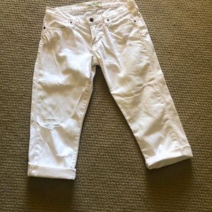 Lucky brand size 2/26 distressed white jeans